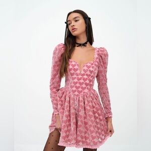 For Love & Lemons Theresa Mini Dress NWT